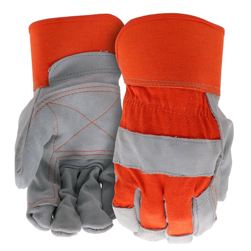 Boss Guard Series B71031-L Gloves, L, 8 to 8-3/8 in L, Wing Thumb, Safety, Canvas, Orange – image 1