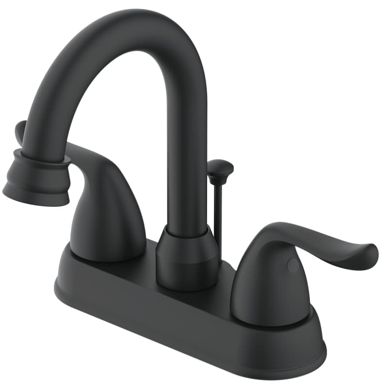 Boston Harbor F5111100BL-OBA1 Lavatory Faucet, 1.2 gpm, 2-Faucet Handle, 3-Faucet Hole, Metal/Plastic, Matte – image 1