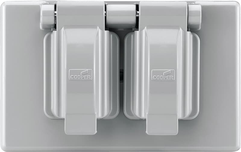 Eaton Cooper Wiring S1962 Cover, 4-9/16 in L, 2-7/8 in W, Rectangular, Thermoplastic, Gray – image 2