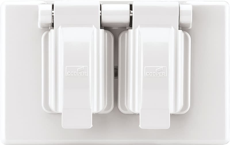 Eaton Wiring Devices S1962W-SP Cover, 2-63/64 in L, 4-37/64 in W, Rectangular, Thermoplastic, White – image 2