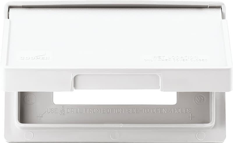 Eaton Wiring Devices S3966W-SP Cover, 7 in L, 4-7/8 in W, Rectangular, Thermoplastic, White, Electro-Plated – image 2