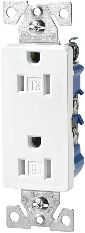 Eaton Wiring Devices TR1107W Duplex Receptacle, 15 A, 2-Pole, 5-15R, White – image 2