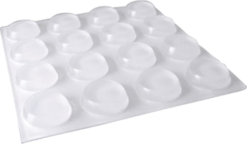 Shepherd Hardware 9967 Surface Guard Bumper Pad, 1/2 in, Round, Vinyl, Clear – image 1