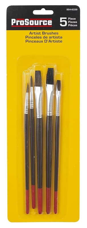 ProSource A55505 Artist Brush Set, Wood Handle – image 1