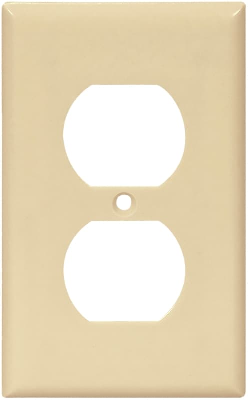 Arrow Hart 2000 Series 2132V-BOX Wallplate, 4-1/2 in L, 2-3/4 in W, 1-Gang, Thermoset, Ivory, High-Gloss – image 1