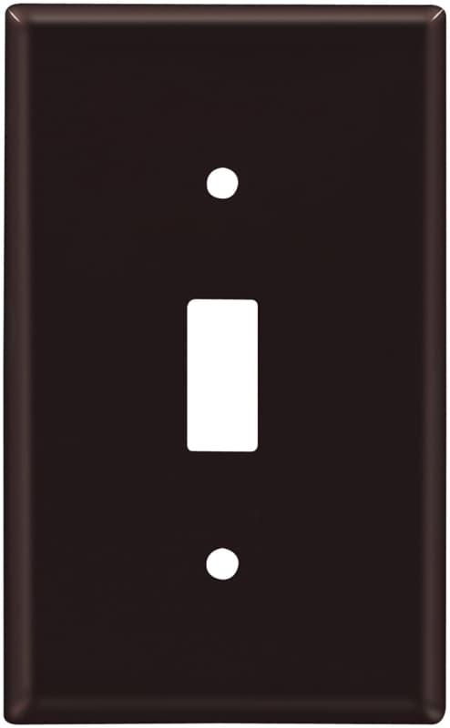 Eaton Wiring Devices 2134B-BOX Wallplate, 4-1/2 in L, 2-3/4 in W, 1 -Gang, Thermoset, Brown, High-Gloss – image 2