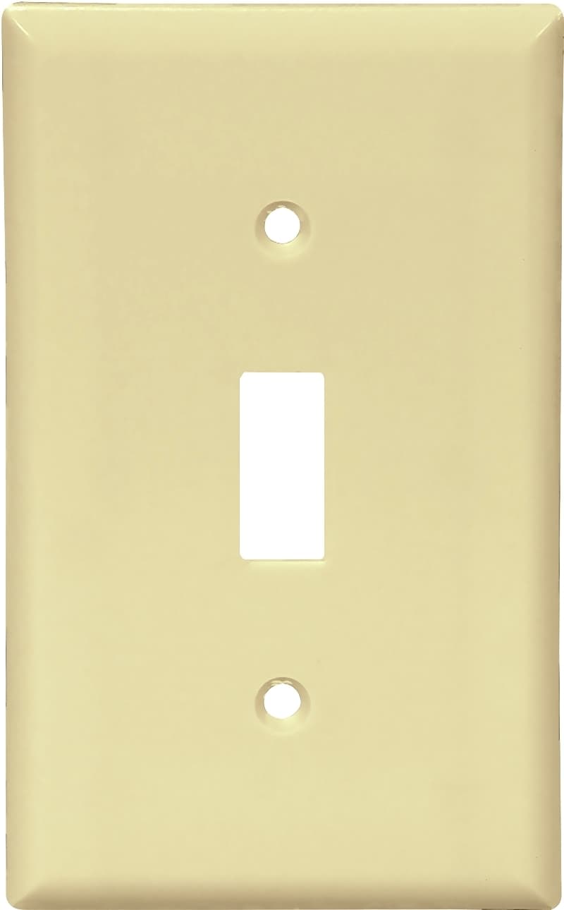 Eaton Wiring Devices 2134V-BOX Wallplate, 4-1/2 in L, 2-3/4 in W, 1 -Gang, Thermoset, Ivory, High-Gloss – image 2