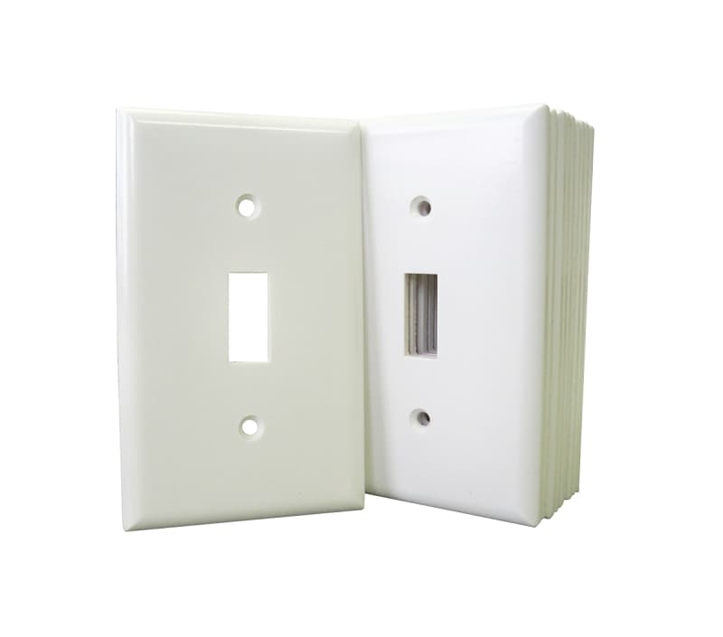 Eaton 2134W-JP Wallplate, 4-1/2 in L, 2-3/4 in W, 1-Gang, Thermoset, White, High-Gloss – image 1
