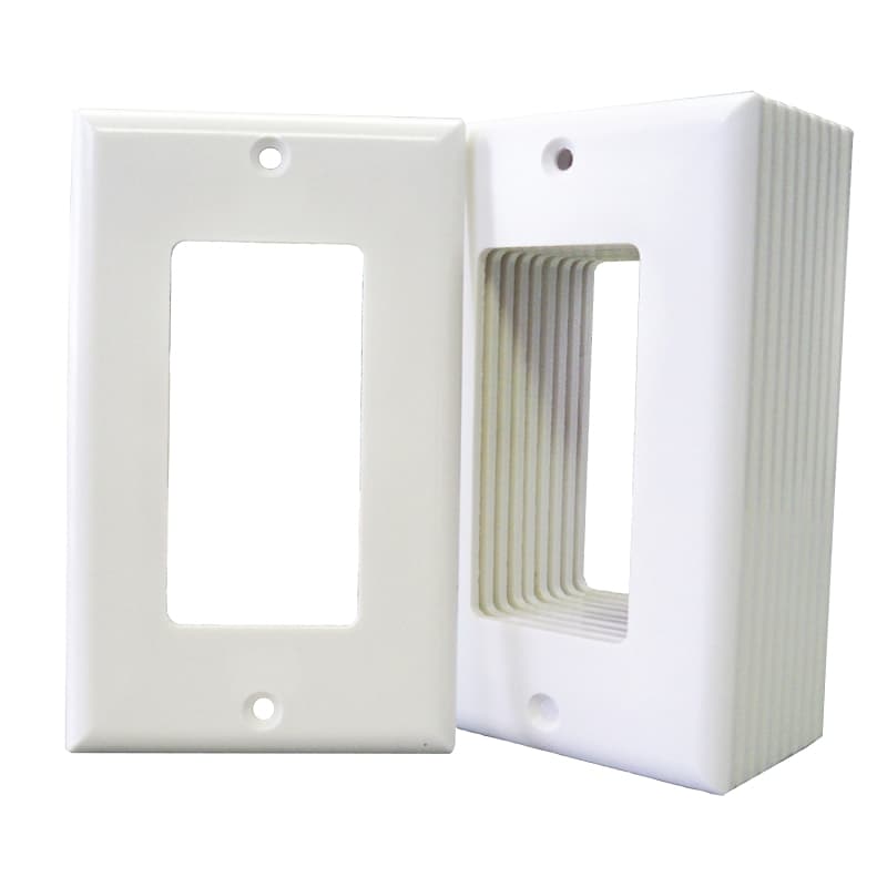 Eaton 2151W-JP Wallplate, 4-1/2 in L, 2-3/4 in W, 1-Gang, Thermoset, White, High-Gloss – image 1