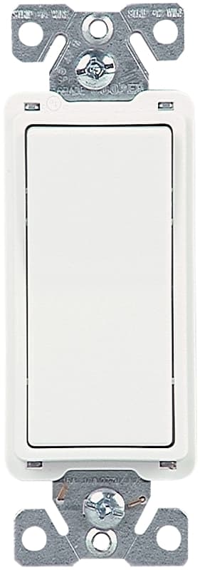 Eaton Cooper Wiring 7504W-BOX Rocker Switch, 120/277 V, Strap Mounting, Thermoplastic, White – image 2