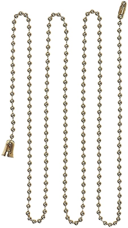 Eaton Wiring Devices BP331BB Ball Chain with End Bell and Connector, #6 Chain, 3 ft L Chain, Brass – image 2