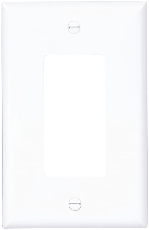 Eaton Wiring Devices PJ26W Wallplate, 4-7/8 in L, 3-1/8 in W, 1 -Gang, Polycarbonate, White, High-Gloss – image 2