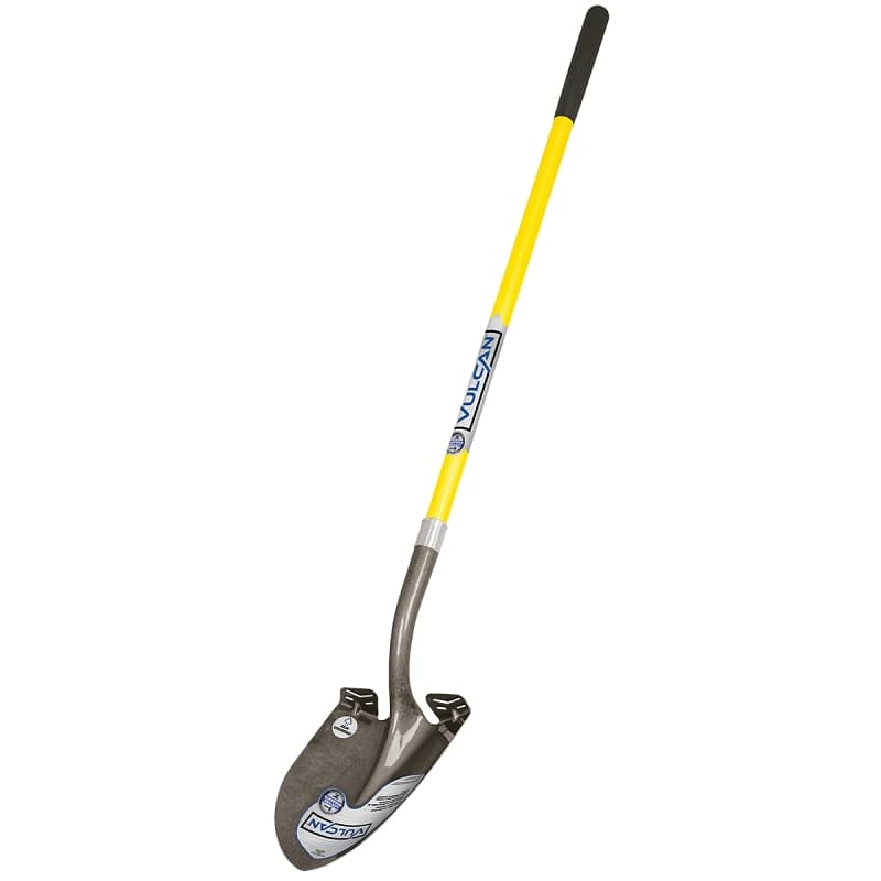 Vulcan 34541 PRL-F Shovel, 14 ga, Carbon Steel Blade, Fiberglass Handle, Cushion Grip Handle, 48 in L Handle – image 1