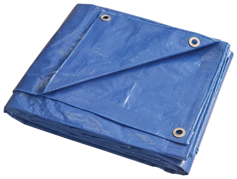 ProSource T0810BB90-BLU Tarpaulin, 10 L, 8 W, 5 mil Thick, Polyethylene, Blue – image 1