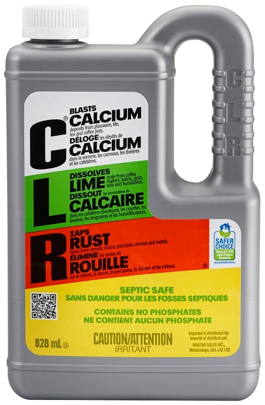 CLR CL-12 Calcium/Lime/Rust Cleaner, 28 oz, Liquid, Slightly Acidic, Lime Green – image 2