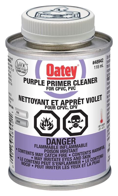 Oatey 31489 Primer/Cleaner, 118 ml, Can, Purple, Liquid – image 2