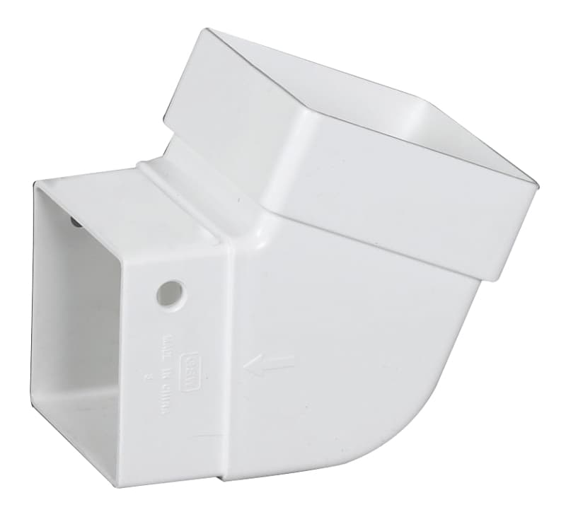 ELBOW CONTEMP SQ VINYL WHT 2IN – image 1