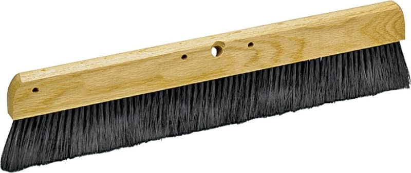 Marshalltown 847 Concrete Broom, 36 in OAL, Polypropylene Bristle, Black Bristle, Hardwood Handle – image 1
