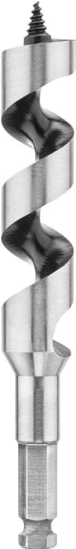 DEWALT DW1674 Auger Drill Bit, 1-1/4 in Dia, 6 in OAL, Hollow Center Flute, 7/16 in Dia Shank, Ball Groove Shank – image 1