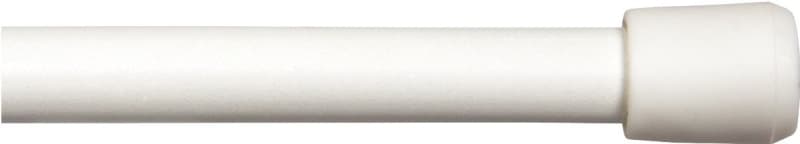 Kenney KN631/1 Spring Tension Rod, 7/16 in Dia, 28 to 48 in L, Metal, White – image 1