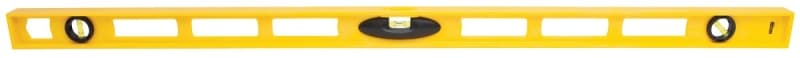 STANLEY 42-470 I-Beam Level, 48 in L, 3-Vial, 2-Hang Hole, Non-Magnetic, ABS, Yellow – image 1