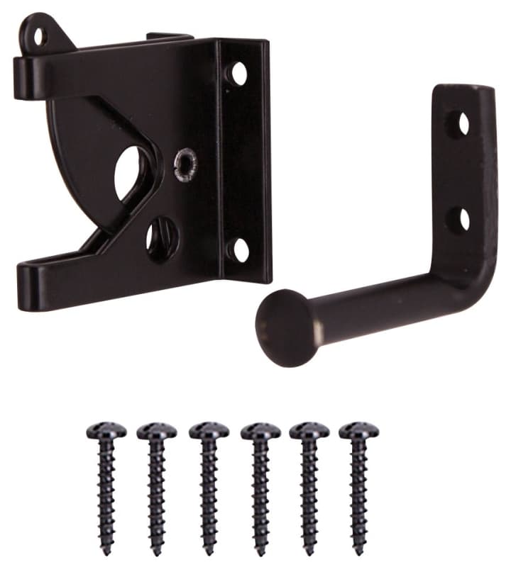 ProSource 33199PKS-PS Gate Latch, 3/8 in Bolt Head, 2 in L Bolt, Steel, Powder-Coated – image 1