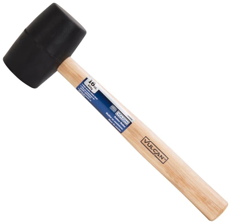 Vulcan JL24116 Mallet, 16 oz Head, Double-Faced Head, Rubber Head, 13-1/8 in OAL – image 1