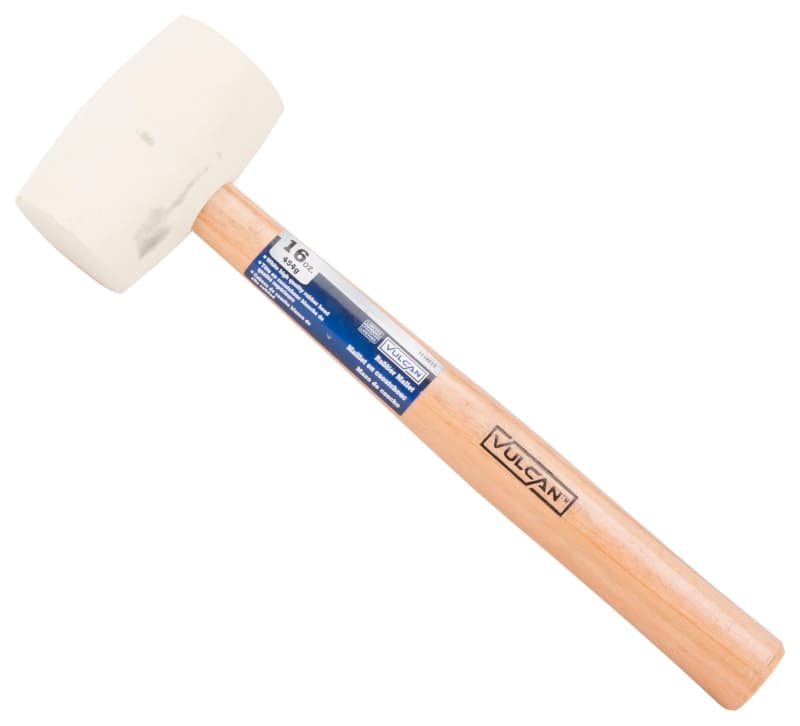 Vulcan JL24116-16W Mallet, 16 oz Head, Double-Faced Head, Rubber Head, 13-1/2 in OAL – image 1