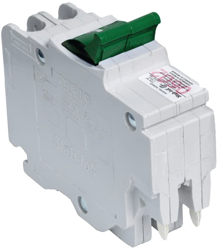 Square D NC0230CP Circuit Breaker, NC, 30 A, 2 -Pole, 240 V, Plug Mounting, Green – image 1