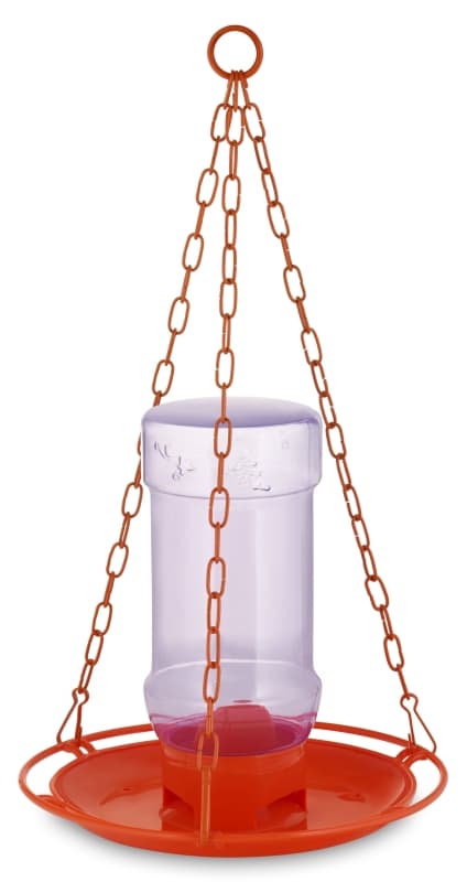 Perky-Pet 253 Jelly Feeder, 32 oz, 3-Port/Perch, Plastic, Orange, Hanging Mounting – image 1