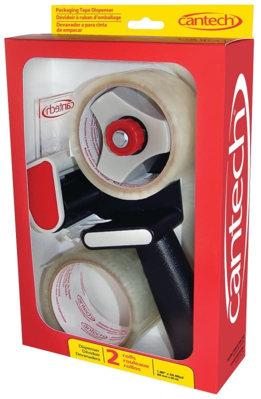 Cantech 342-00 Packaging Tape Dispenser, 50 m Max Tape W, Clear – image 1