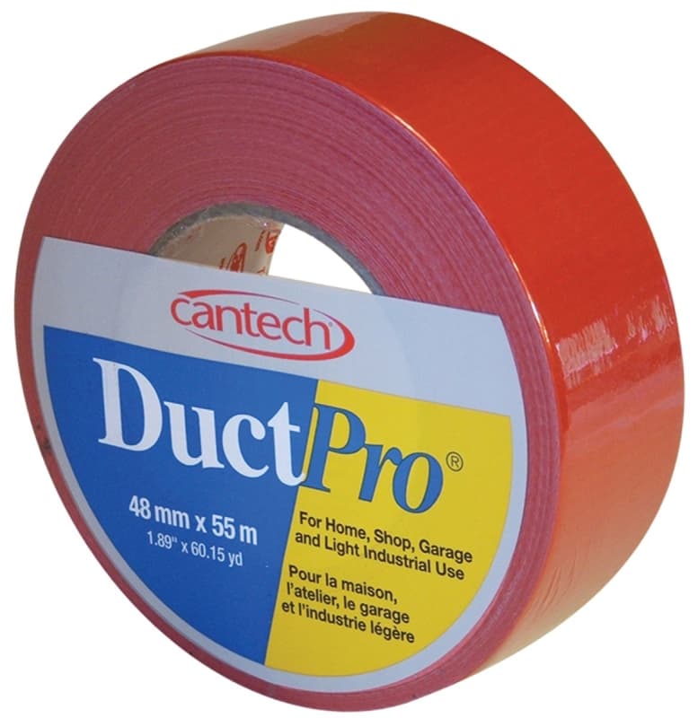 Cantech DUCTPRO 39702 Duct Tape, 55 m L, 48 mm W, Polyethylene Backing, Red – image 1