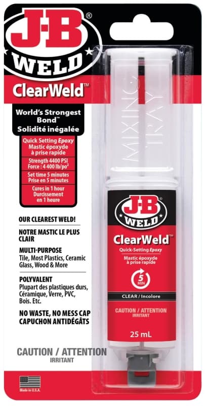 J-B Weld 50112F Epoxy, Clear, Gel, 25 mL, Syringe – image 1