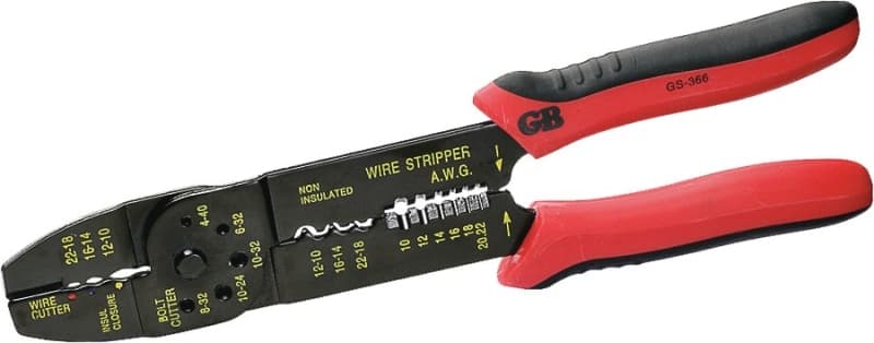 Gardner Bender GS-366 Wire Stripper, 10 to 22 AWG Wire, 8 to 20 AWG Solid, 10 to 22 AWG Stranded Stripping, 9-1/4 in OAL – image 1