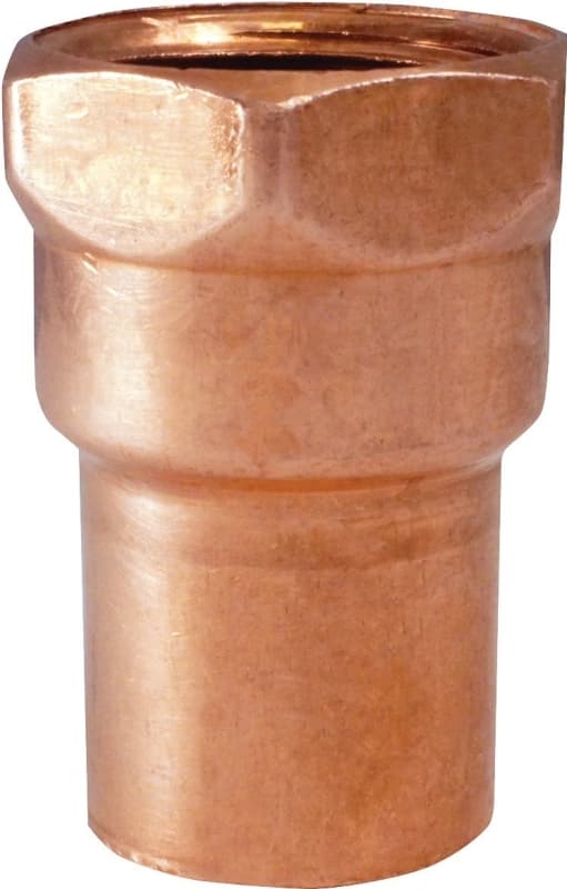 Elkhart Products 103R Series 10130138 Reducing Pipe Adapter, 1/2 x 1/4 in, Sweat x FIP, Copper – image 1