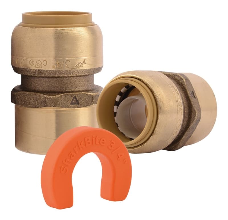 Water Heater Push Fit Connector Kit, Three Quarter Inch By Three Quarter Inch – image 1