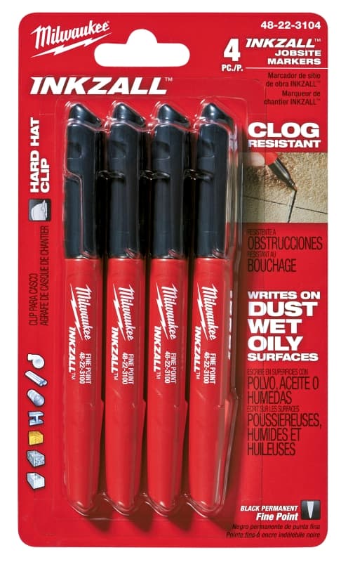 Milwaukee INKZALL Series 48-22-3104 Jobsite Marker, Black – image 1