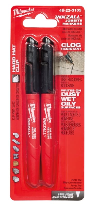 Milwaukee INKZALL Series 48-22-3105 Jobsite Marker, Black, 5-1/2 in L – image 1