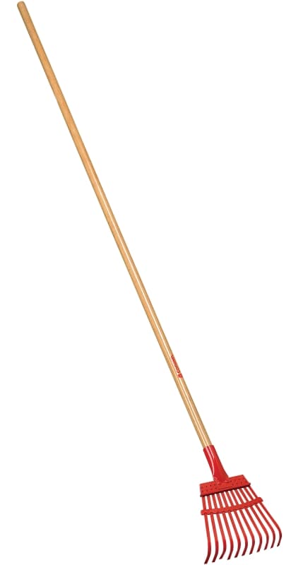 Corona RK 62000 Shrub Rake, 11-Tine, Steel Tine, Wood Handle, 54 in L Handle – image 1