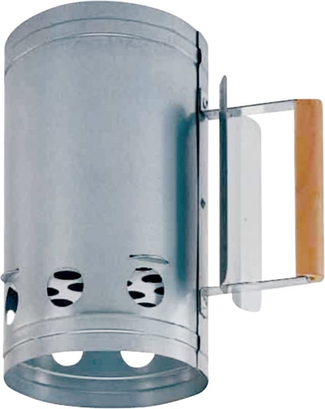 Omaha SHA286123L Chimney Starter, Steel, Galvanized, Straight grip Handle – image 1