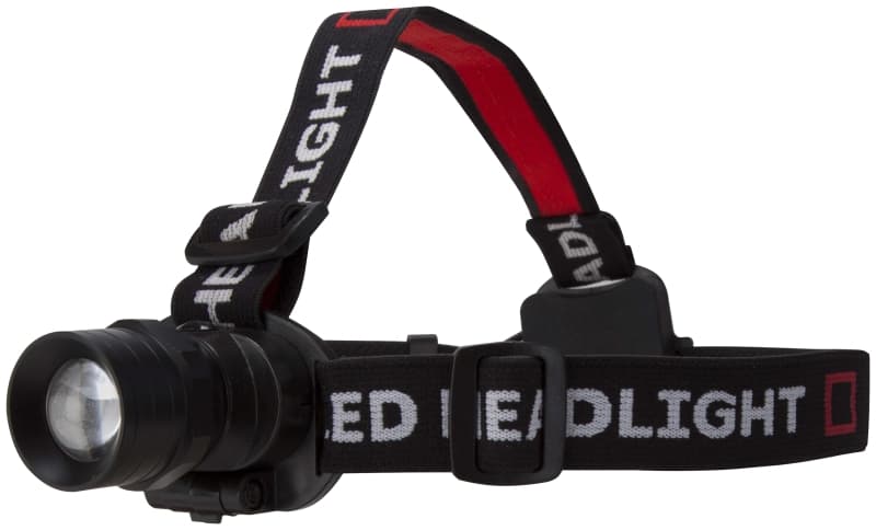 PowerZone 12300 Aluminum Swivel LED Headlight, AAA Battery, LED Lamp, 300 Lumens, 150 m Beam Distance, 3 hr Run Time – image 1