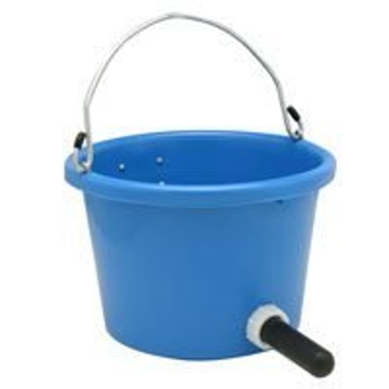 Fortex-Fortiflex N400-8CF Calf Feeder with Nipple, 8 qt, Rubber Polyethylene Bucket, Blue Bucket – image 1