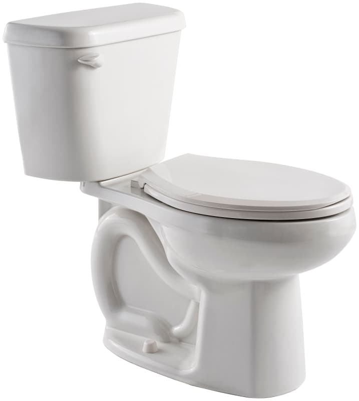 American Standard Marina 702AA157.020 Toilet, Elongated Bowl, 1.28 gpf Flush, 12 in Rough-In, 16-1/2 in H Rim, Porcelain – image 1