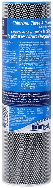 Rainfresh CF Series CF2 Taste and Odor Filter Cartridge, 5 um Filter, Carbon Filter Media – image 1