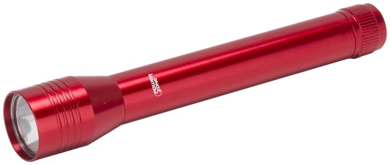 PowerZone 12164S Flashlight, AA Battery, LED Lamp, 150 Lumens, 60 m Beam Distance, 1.5 hrs Run Time, Red – image 1