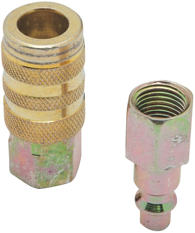 Bostitch IHKIT-14F Hose Coupler Kit, 1/4 x 1/4 in, FNPT, Steel, Plated – image 1