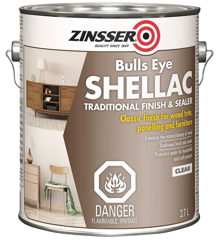 Zinsser Z00211 Shellac, Clear, Liquid, 3.7 L, Can – image 1