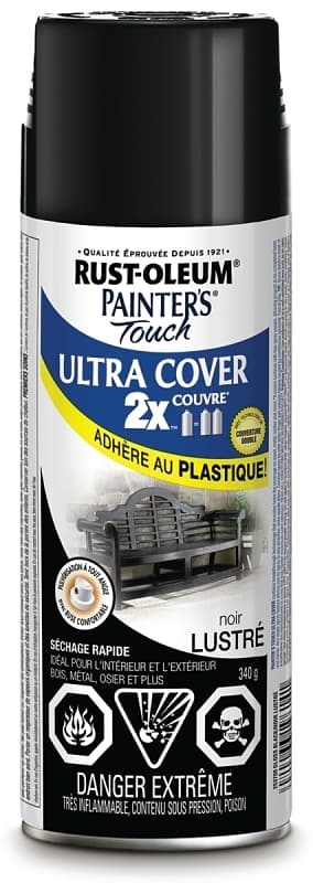 Rust-Oleum 253700 Spray Paint, Gloss, Black, 340 g, Can – image 1