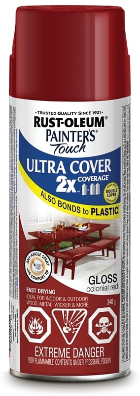 Rust-Oleum 253713 Spray Paint, Gloss, Colonial Red, 340 g, Can – image 1