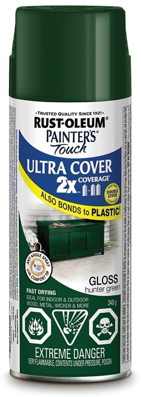 Rust-Oleum 253711 Spray Paint, Gloss, Hunter Green, 340 g, Can – image 1